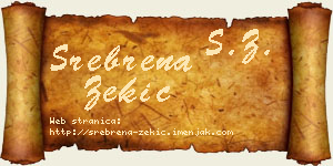 Srebrena Zekić vizit kartica